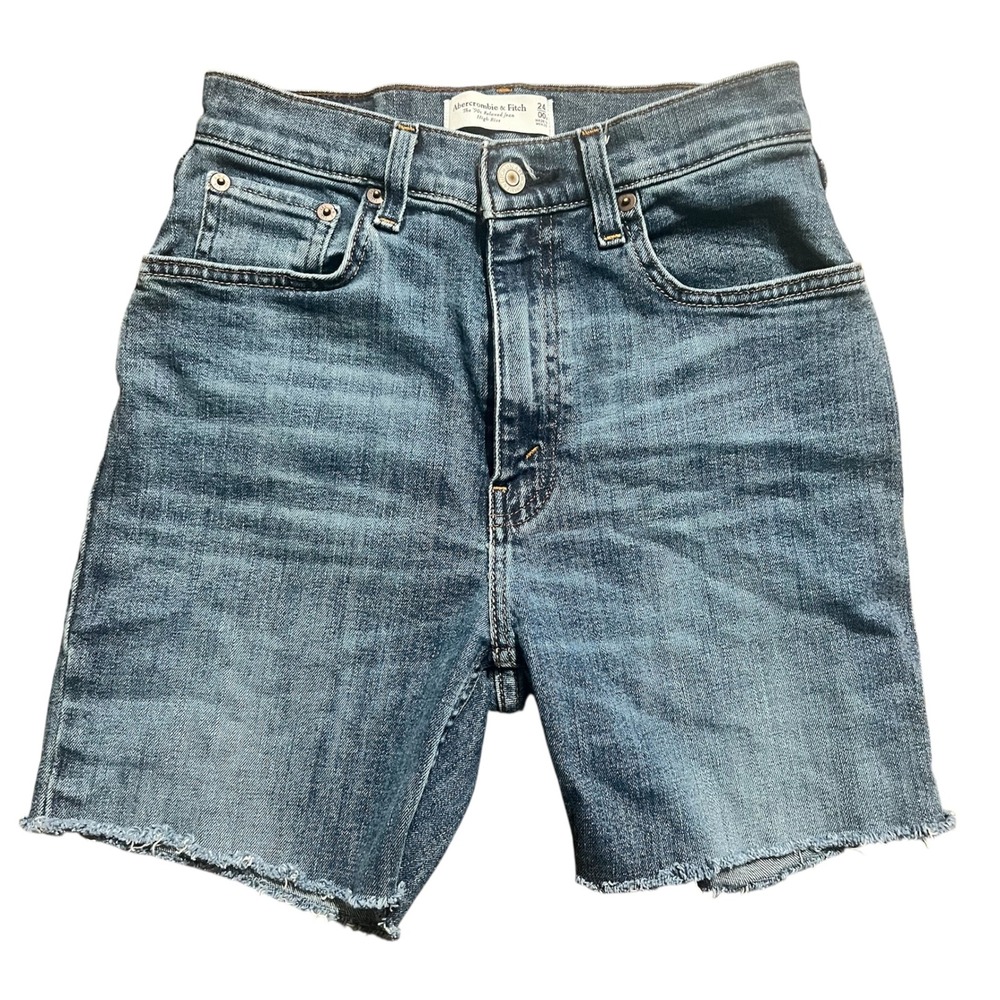 Abercrombie & Fitch 90s Relaxed High Rise Curve Love Denim Jean Shorts